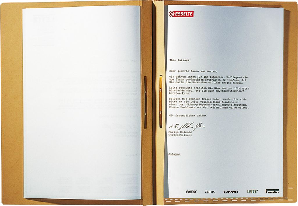 Leitz Pendelhefter 21870000 DIN A4 Combi-Zweifalz naturbraun