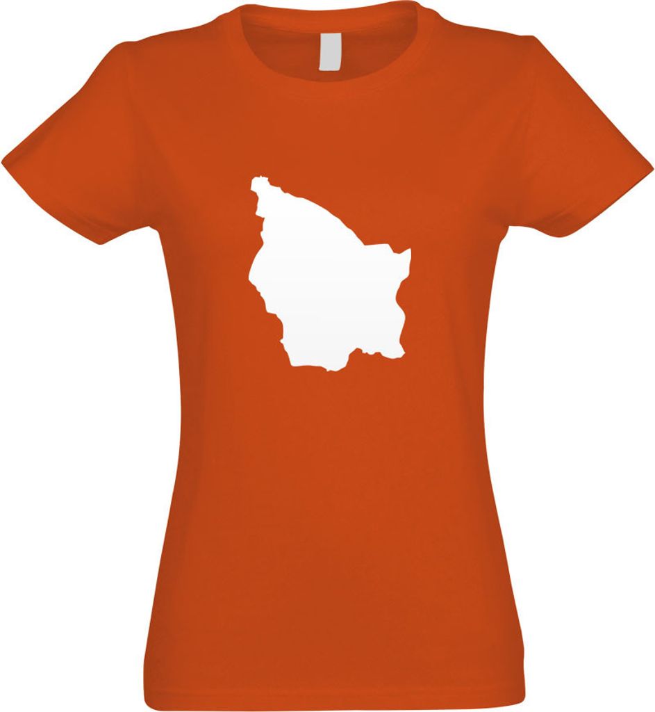 Kiwistar - T-Shirt tailliert - Damen - orange - San Marino Umriss Kontur - mit Motiv Bedruckt - Funshirt Design - Sport - Freizeit - Damen - XXL