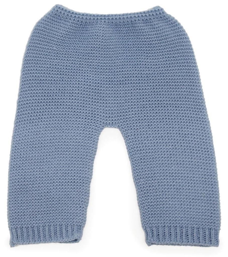 Asi Puppenkleidung warme Strickhose hellblau Puppenzubehör