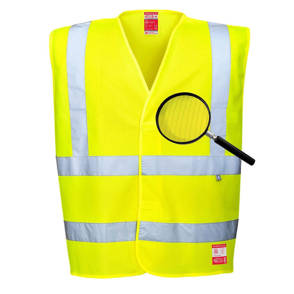 Portwest FR71 antistatische Warnschutz Weste - flammhemmend Produktbild 