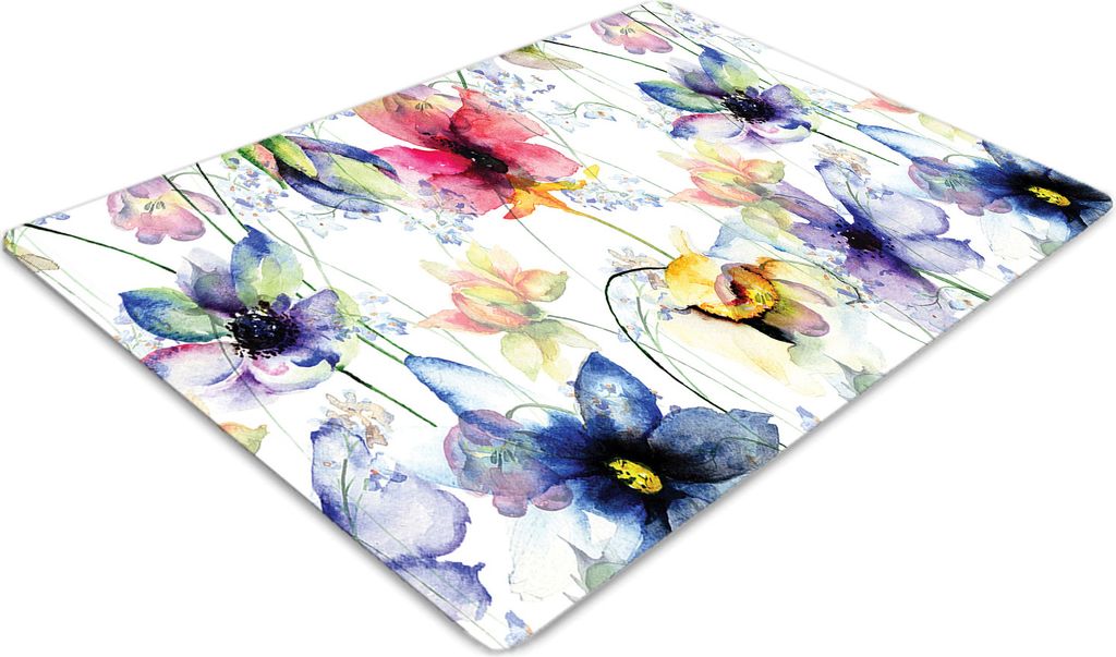Stuhlunterlage Bürostuhlunterlage 120 cm x 90 cm Bodenmatte Bürostuhlunterlage - Feldblumen