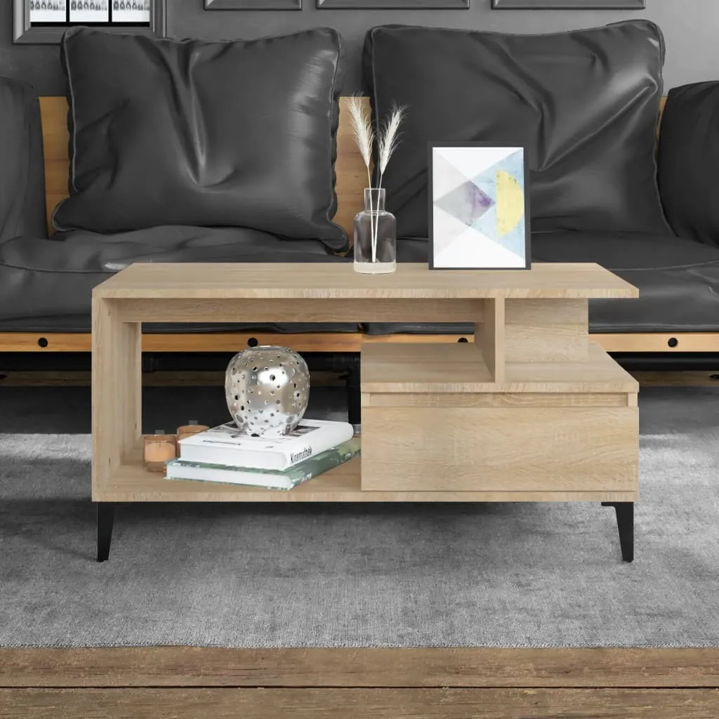 Tavolino Basso SYFAX Rovere Sonoma 90cm - Eleganza per il tuo Living - 2