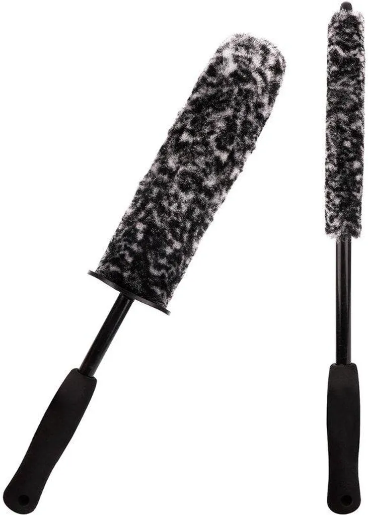 Brosse de nettoyage jantes à long manche en microfibres douce de 45cm