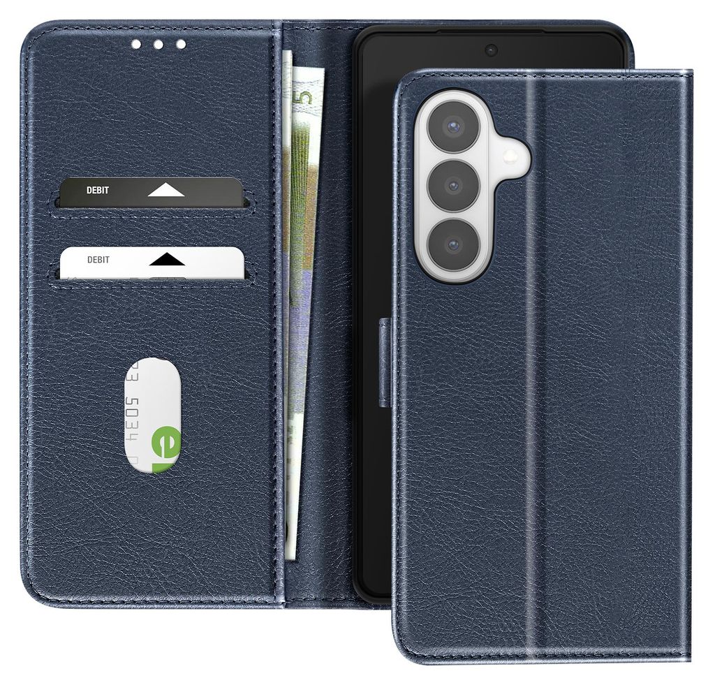Avizar, Chesterfield Wallet Hülle mit Standfunktion für Samsung Galaxy S26, Blau