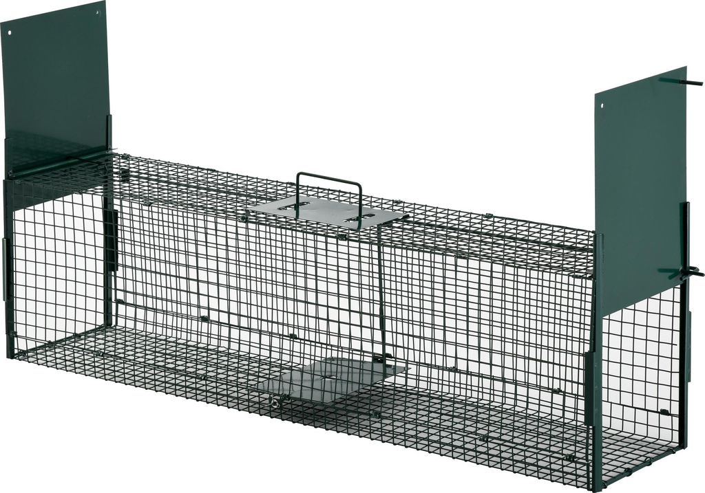 PawHut Piège Vivant Cage Attrape 100 x 25 x 28 cm Piège Image du produit 