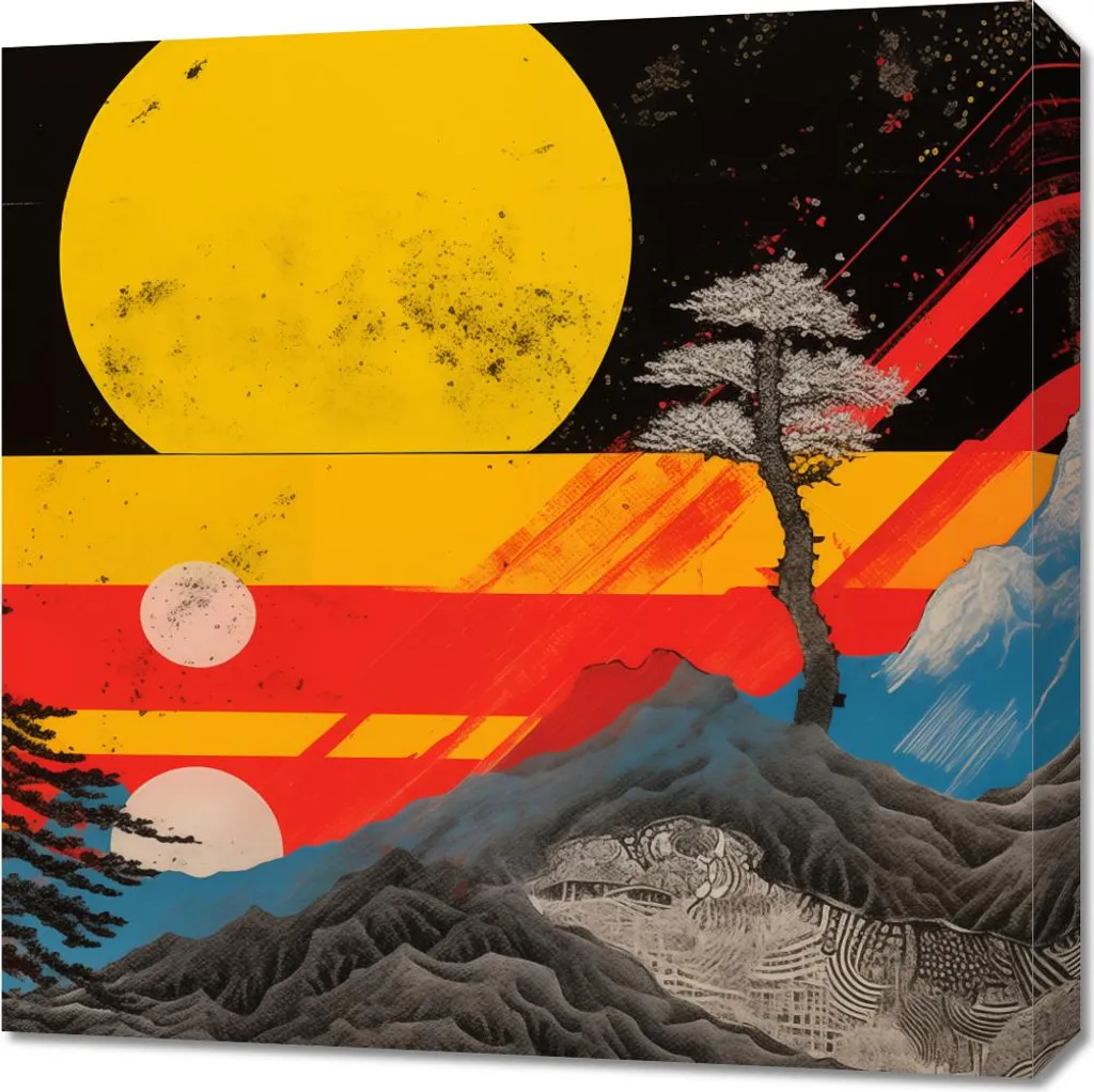 Quadro Moderno Montagna 60x60: Arredamento Urban Chic Tela
