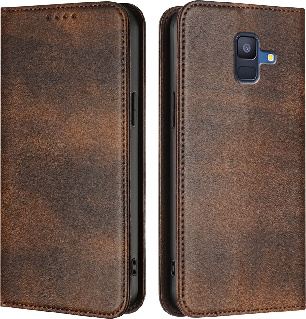 Handyhülle für Samsung Galaxy A6 2018, Vintage Leder RFID Produktbild 