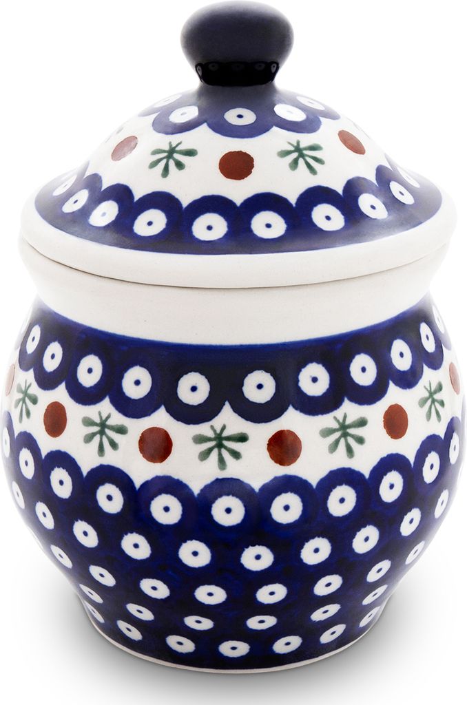 Original Bunzlauer Keramik 1,0 Liter Vorratsdose Behälter zur Aufbewahrung von Lebensmittel Ø12,1 cm, H 16 cm Design 41
