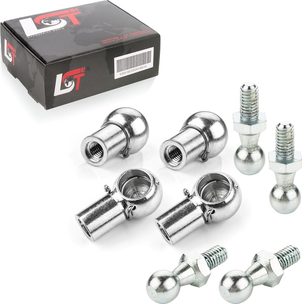 4x Kugelpfanne mit Kugelzapfen M8 10mm für CITROEN PEUGEOT RENAULT DACIA