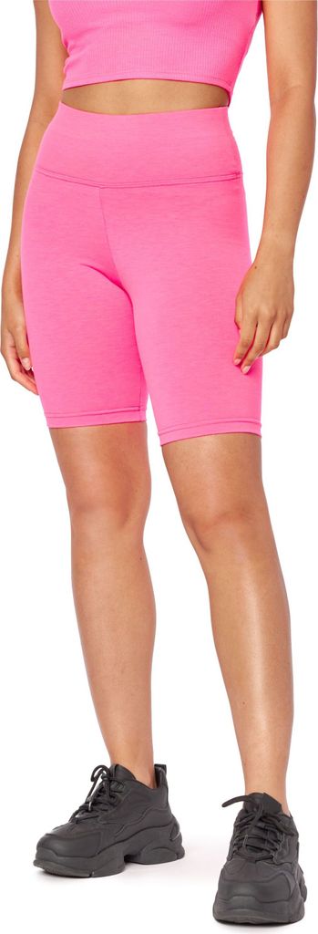 Bellivalini Neon Leggings Damen High Waist Kurz, Knallige Hosen Damen BLV50-299 (Rosa, XS)