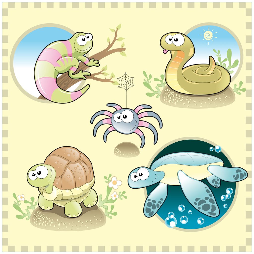 Wallario Möbeldesign / Aufkleber, geeignet für Ikea Lack Tisch - Lustige Comictiere in 55 x 55 cm