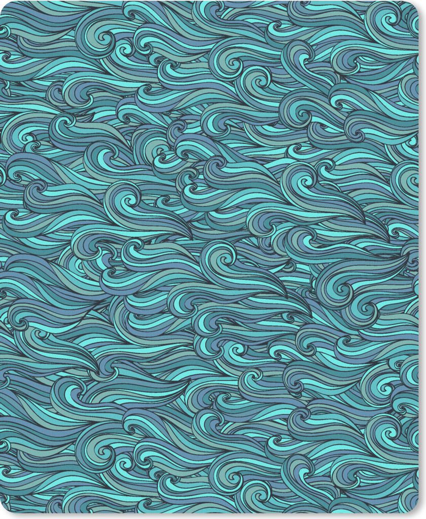 MuchoWow® Mauspad Mousepad Wellen - Muster - Wasser 30x40 Produktbild 