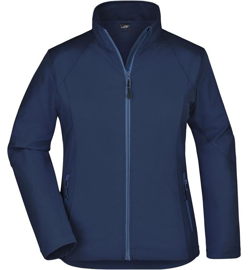 James and Nicholson - Softshelljacke Stretch für Damen LT2593 (S) (Marineblau)