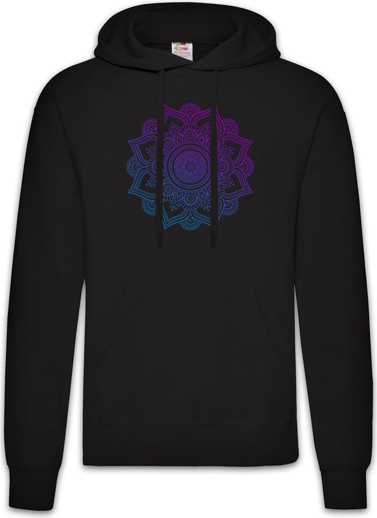 Urban Backwoods Mandala XI, Herren Hoodie, Farbe: Schwarz, Größe: 3XL