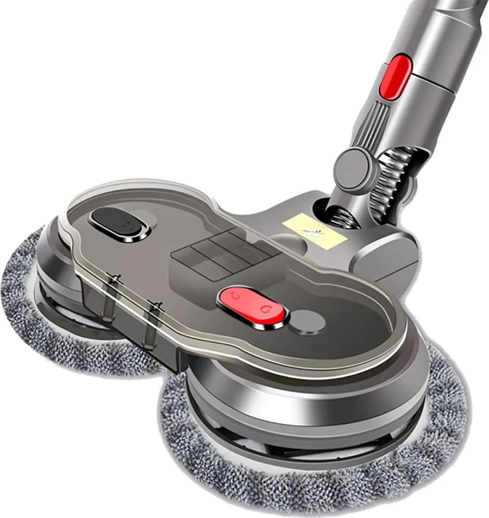 Elektrischer Mop-Kopf - Staubsaugeraufsatz - Kompatibel mit V7/V8/V10/V11/V15 - Abnehmbarer Wassertank - 6 wiederverwendbare Mop-Pads - Kunststoff ...