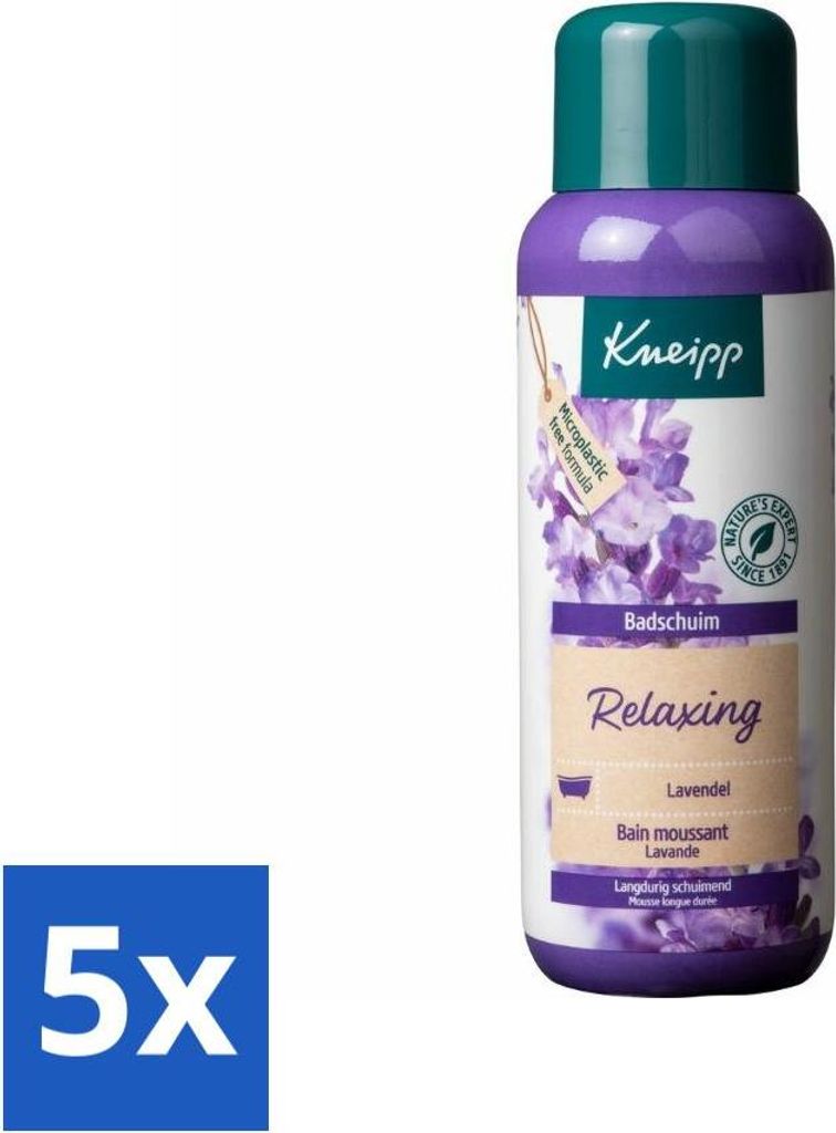 Kneipp - Badeschaum - Lavendel - Blumiger Duft - 400 ml - Vorteilspack - 5 Stücke