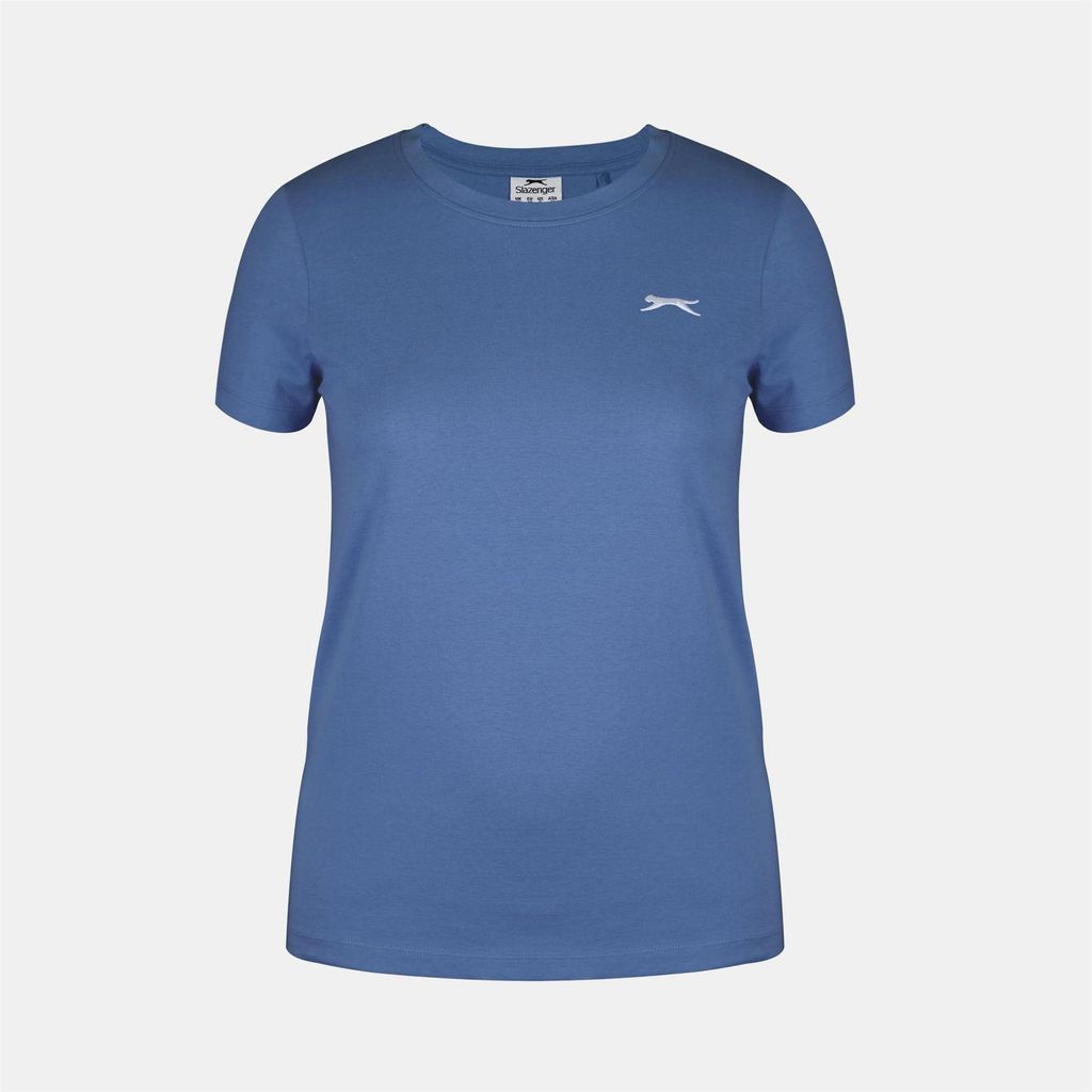 Slazenger - T-Shirt für Damen, Rundhalsausschnitt, Anliegend GT24545 (34 DE) (Blau)