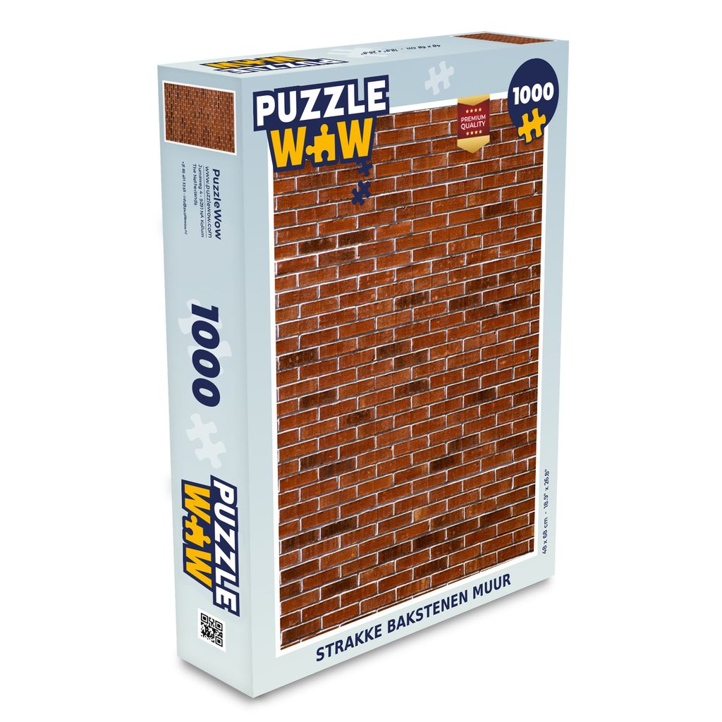 MuchoWow Puzzle 1000 Teile Ziegel - Wand - Muster - Spielzeug - Alt und Jung - Spiele - Puzzeln