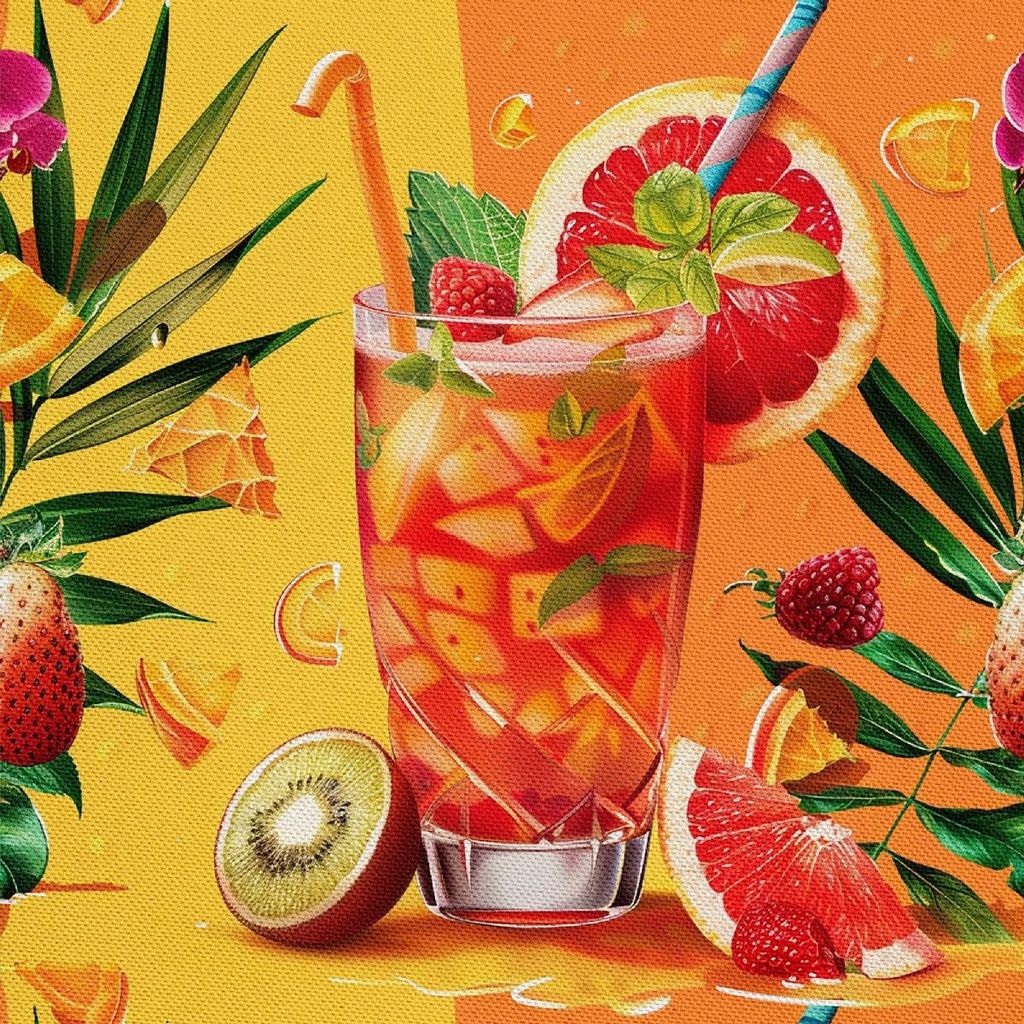 OUTDOOR DEKOSTOFFE OXFORD - Motiv Cocktail | DX8663