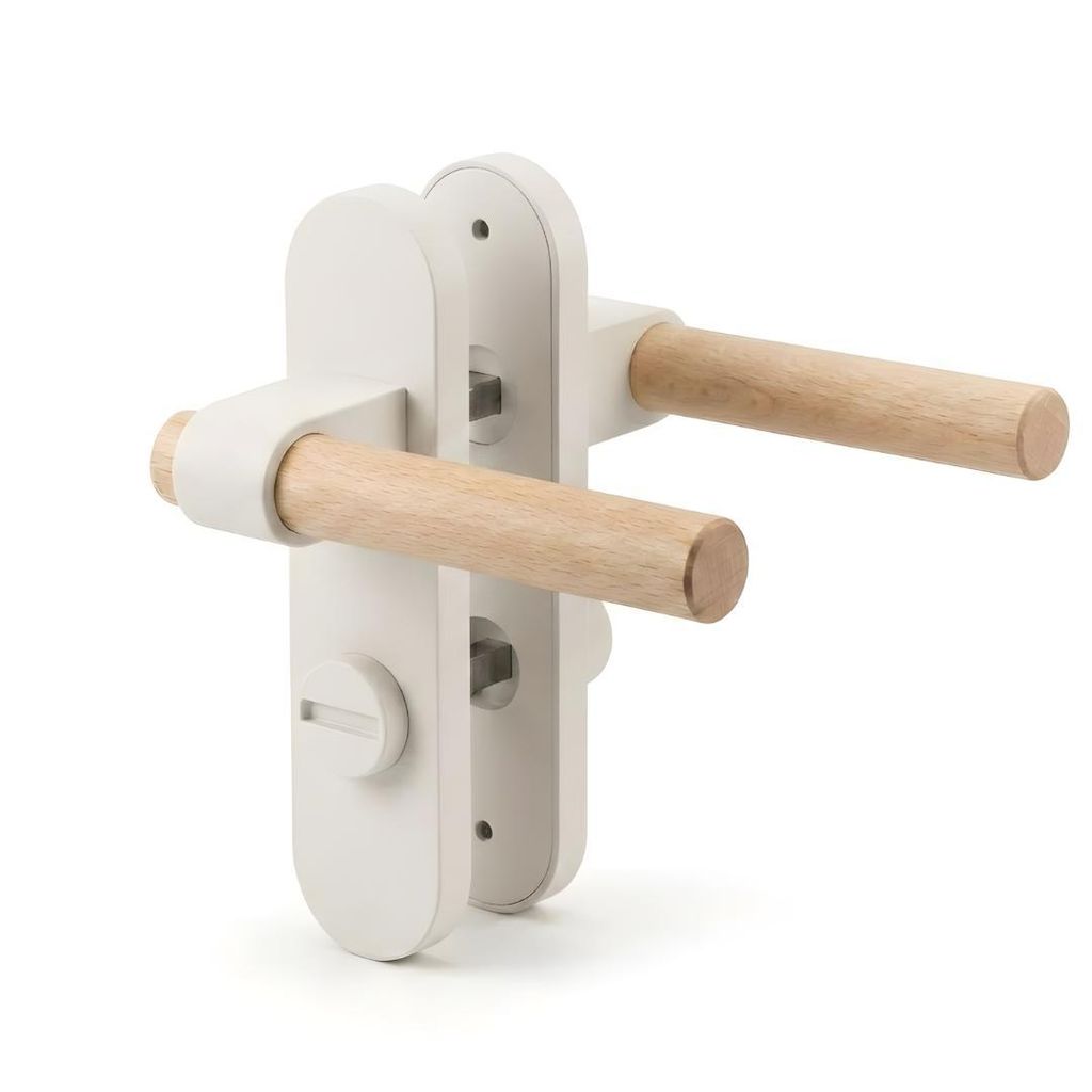 Türdrücker-Garnitur mit Langschild | Weiß | Modernes Design Produktbild 
