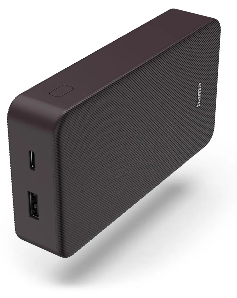 Batterie de Secours Hama 20000 mAh pour Voyage et Travail Charge Rapide