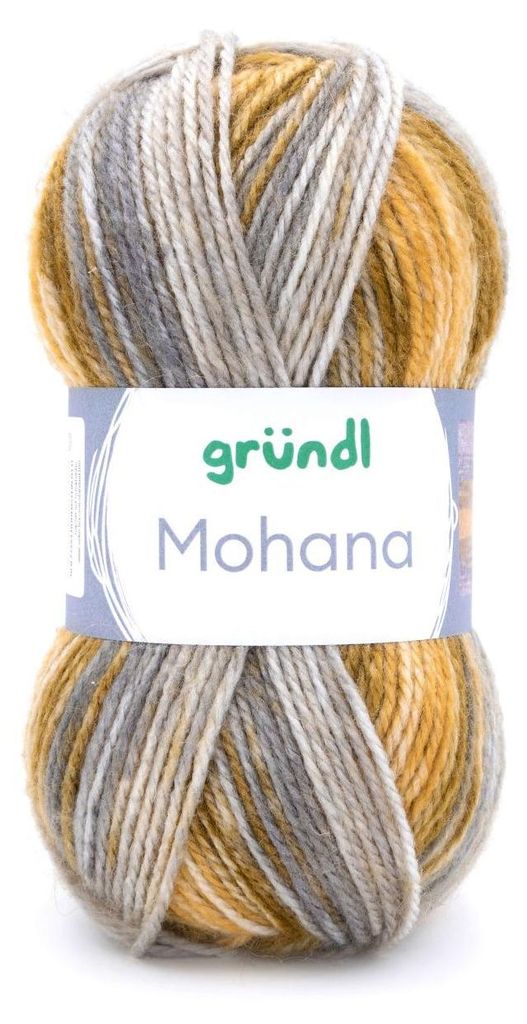 Gründl Wolle Mohana 100 g hellgrau-quitte-oliv Produktbild 