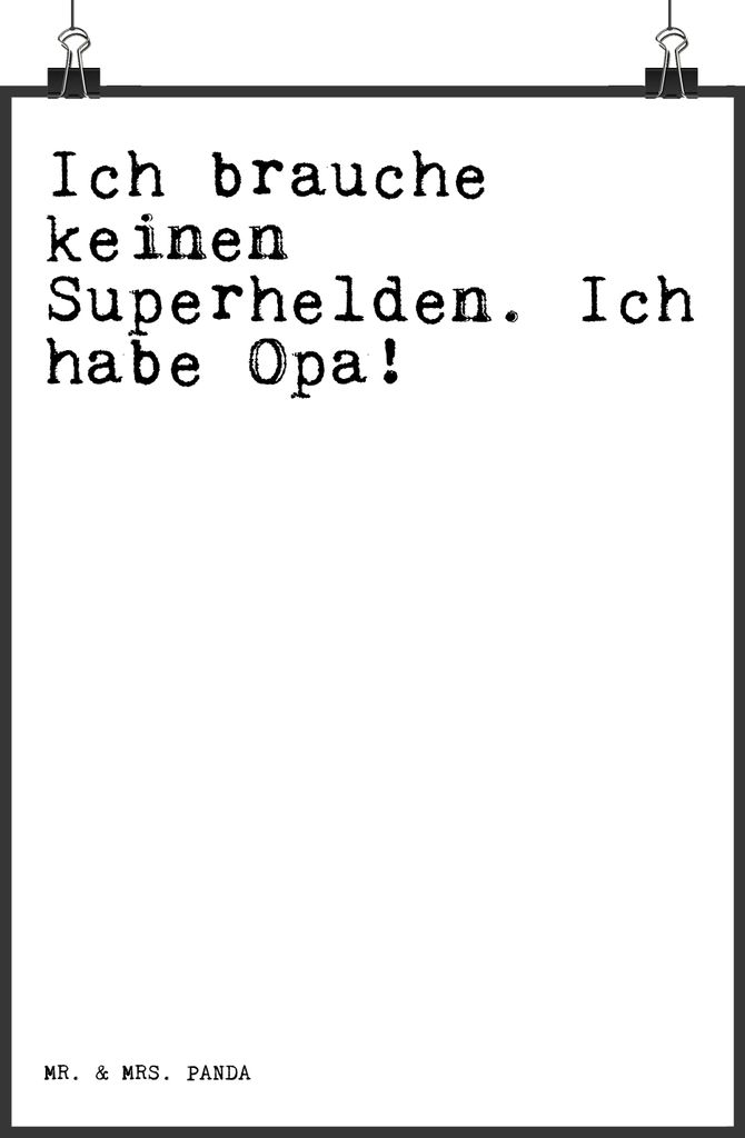 Mr. & Mrs. Panda Bild Ich brauche keinen Superhelden.... Produktbild 