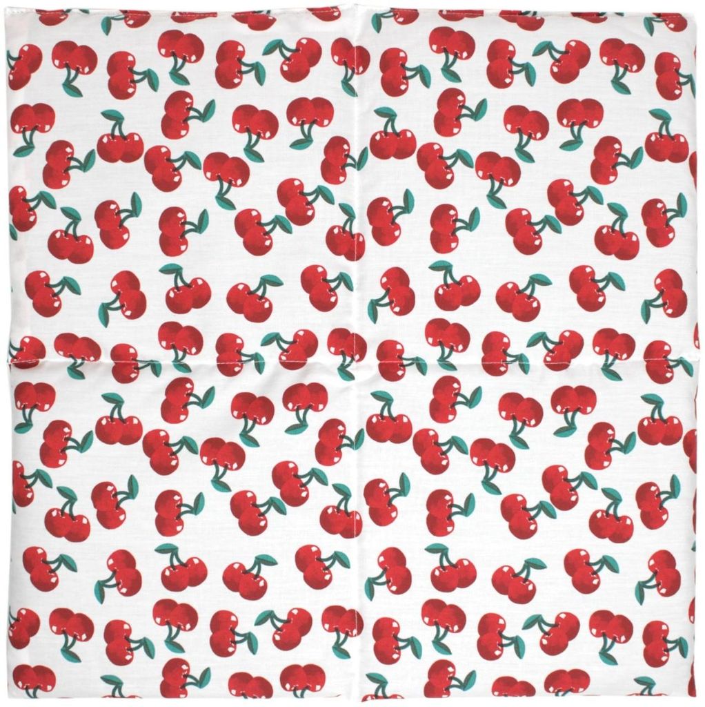 Johanniskernkissen 40x40cm 4-Kammer groß cherry-white - Wärmekissen - Körnerkissen