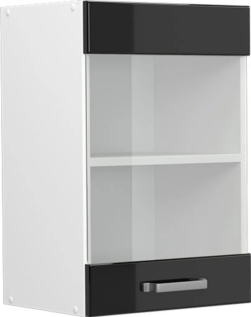 Mobiletto Cucina 40cm Vicco R-Line Vetro Nero: Praticità e Stile