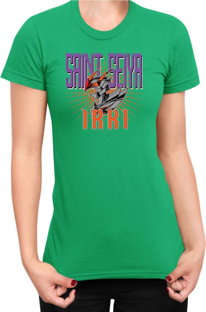 Damen T-Shirt Japan Anime Manga Saint Anime Seiya Ikki Ikki, Lady 2XL / Grün