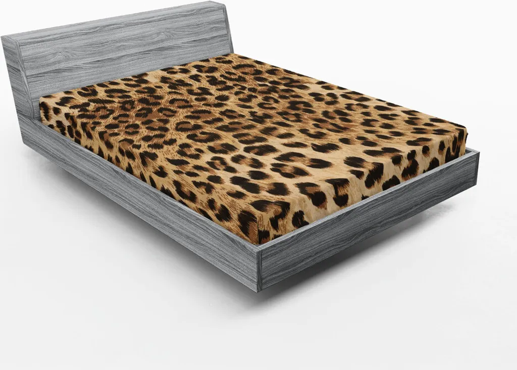 Drap-housse léopard 180x200 cm : ne glisse pas, tissu doux et durable