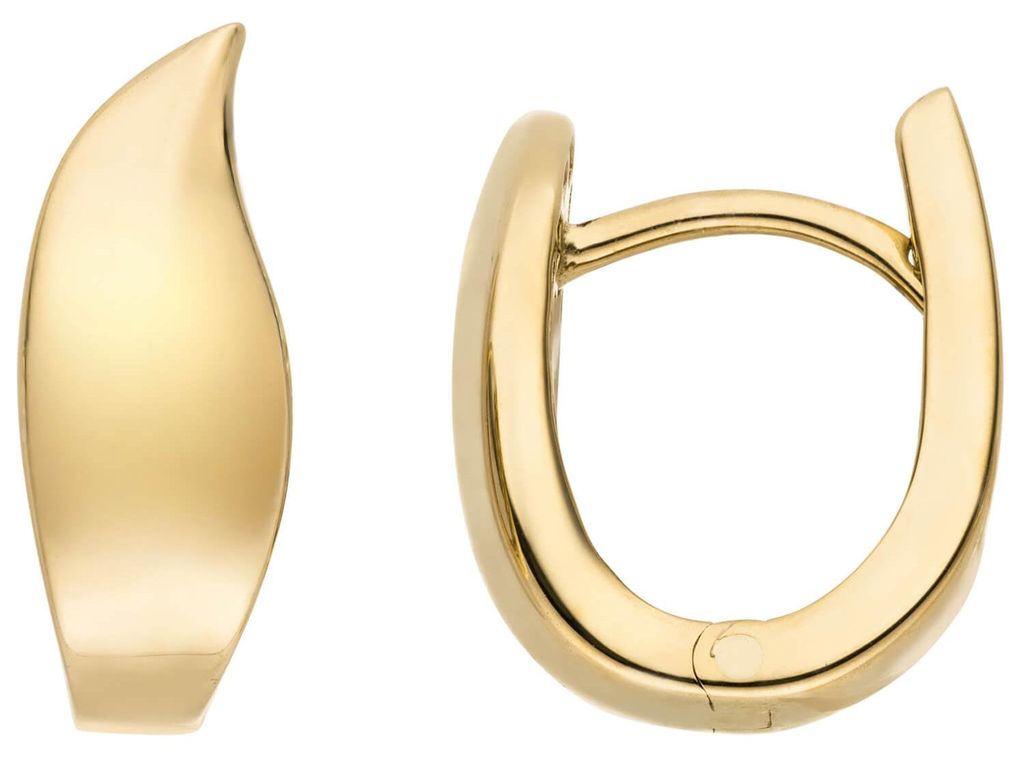 Ohrringe Creolen aus 333 Gold Gelbgold glänzend 13,6x5,5mm Ohrschmuck