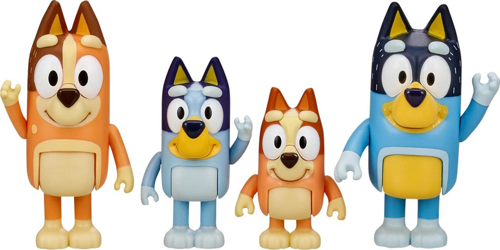Figurines à jouer de la famille Bluey, 4pcs. Image du produit 
