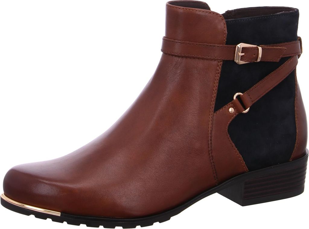Caprice Damen Stiefelette Hochfront Riemchen glänzende Produktbild 