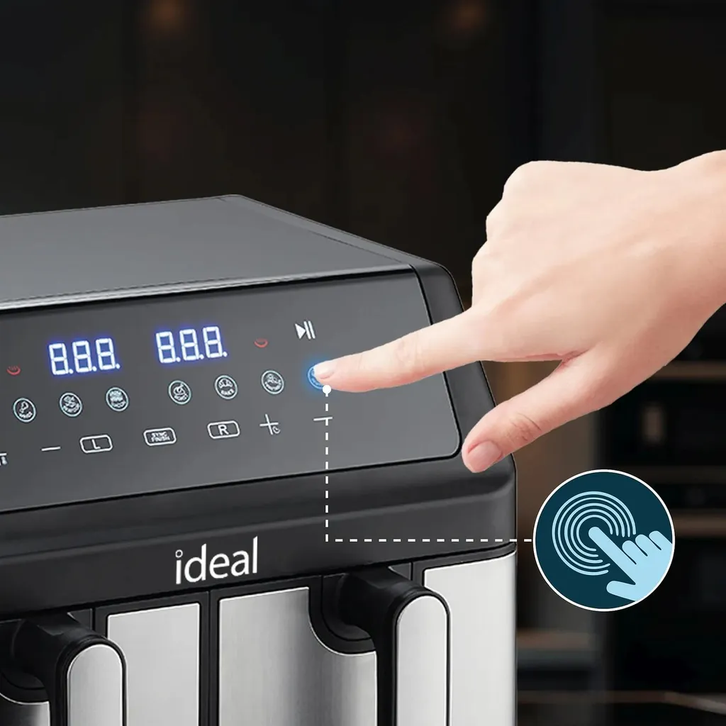 Friteuse airfryer 9L Eldom IDEAL pour cuire deux plats simultanément - 3