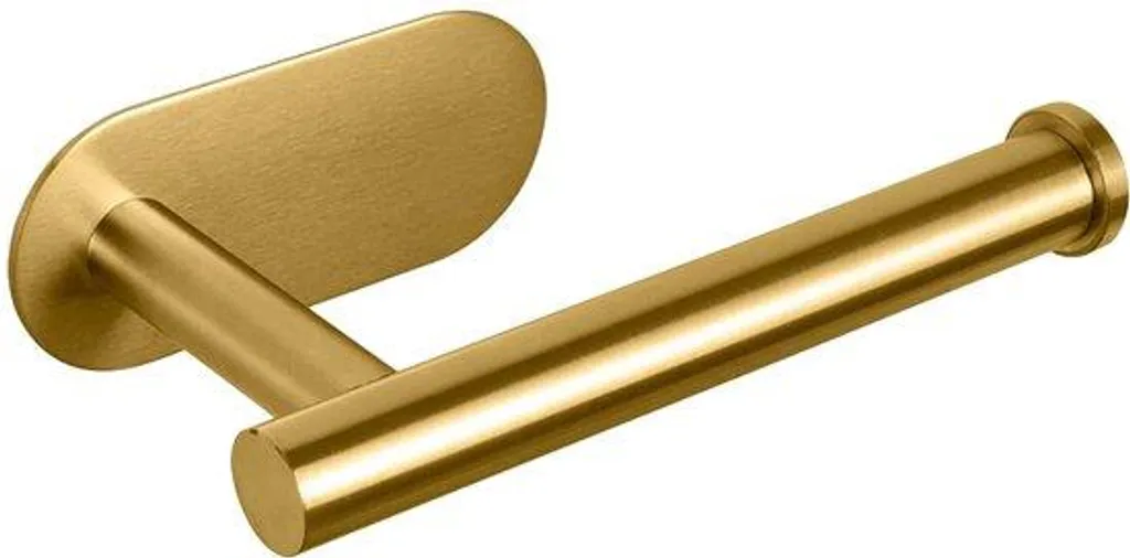 Porte-papier hygiénique inox or sans percer pour carrelage fragile