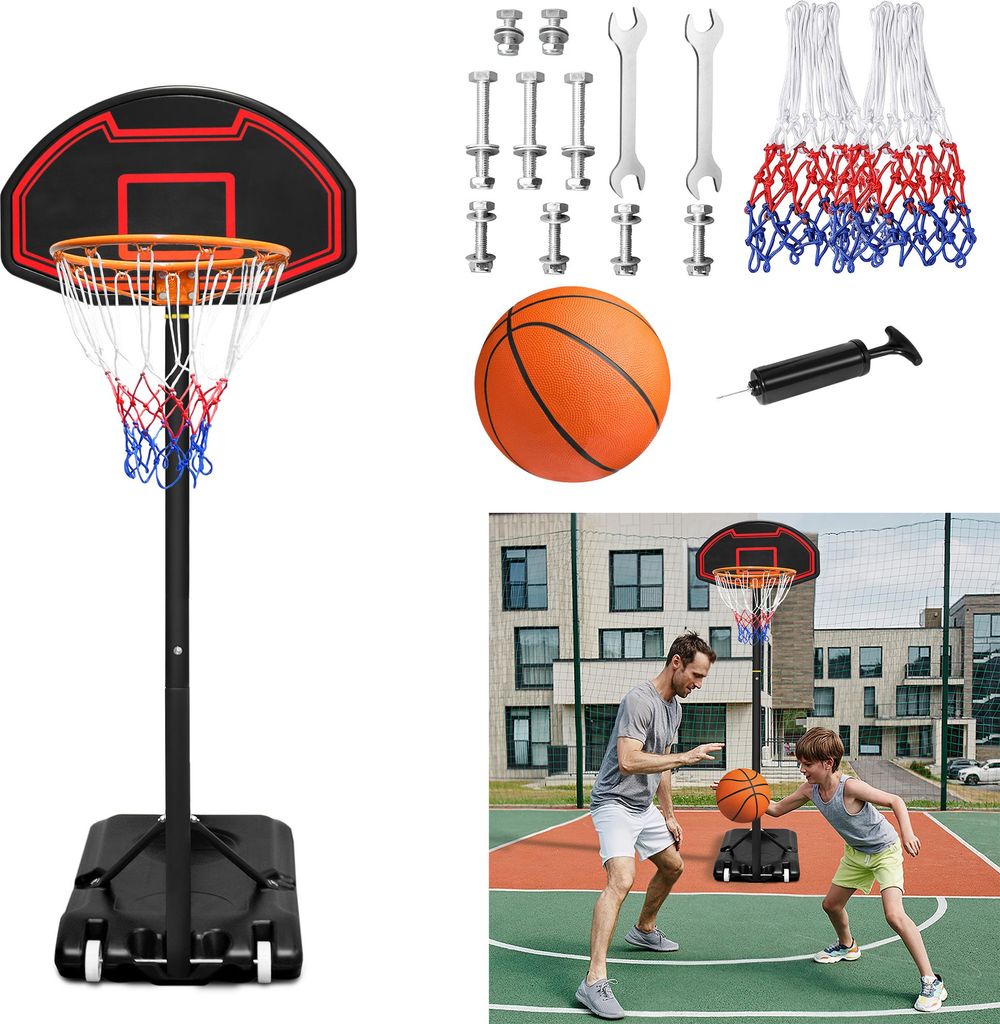 XINZI Basketballkorb mit Rollen Höhenverstellbar – Produktbild 