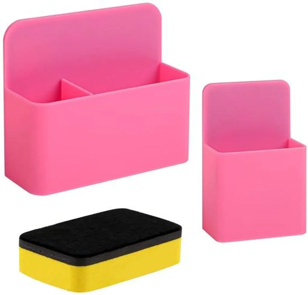 Support aimanté pour feutres de tableau blanc lot de 2 unités rouges 12cm
