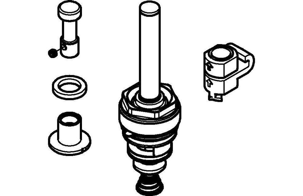GROHE Umstellung 48442, für Unterputz-Einhandmischer Wanne, inklusive Umstellknopf, nickel gebürstet