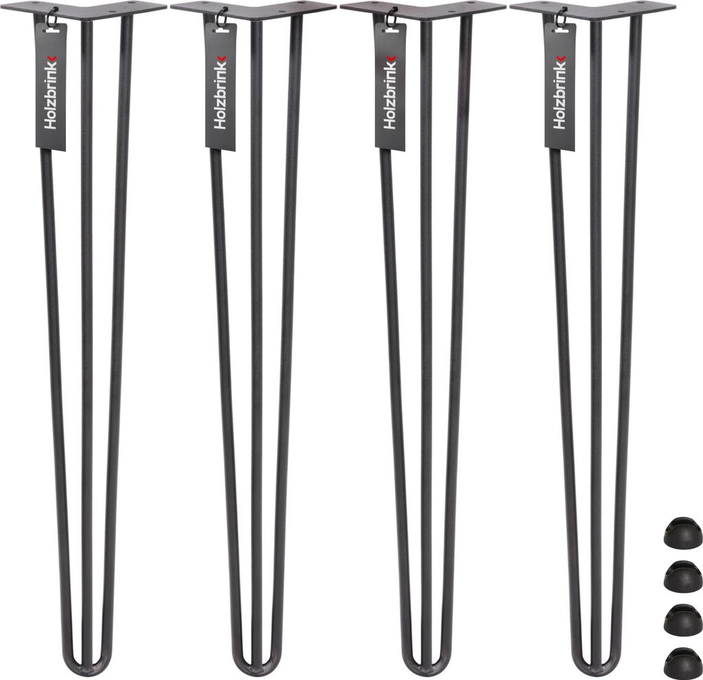 HOLZBRINK - Tischbeine aus Metall | Möbelfüße | Schreibtischbeine | Metallfüße | Perfekt für Zu Hause und Büro | Esstischbeine | HLT-13A-72-...