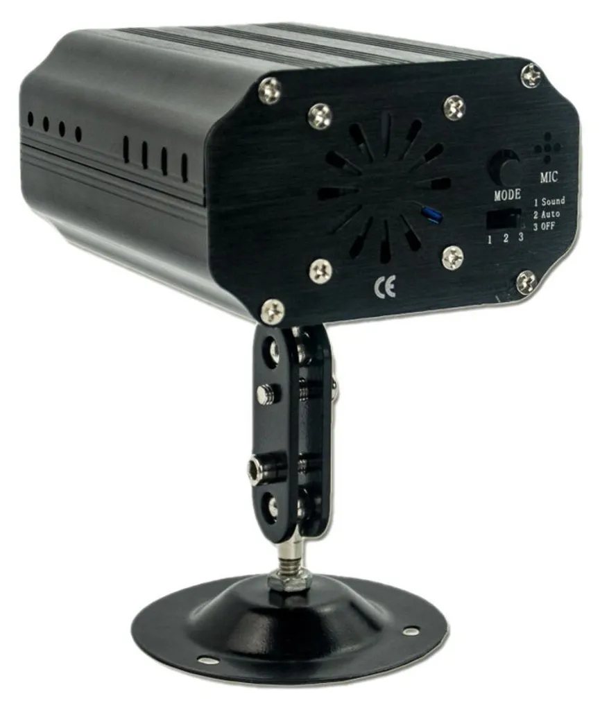 Mini projecteur laser RGB robuste en aluminium avec effets de lumière