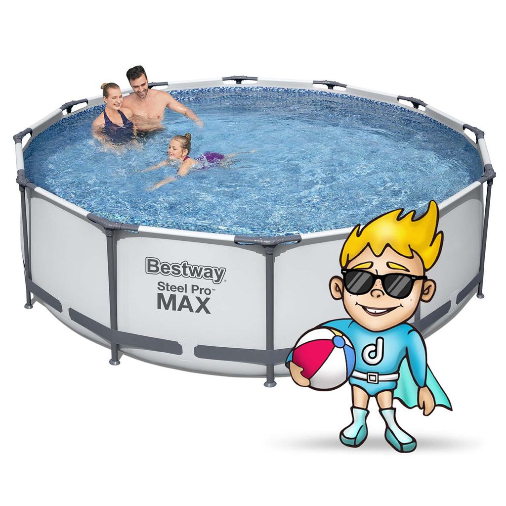 Steel Pro Max™ Frame Pool Komplett-Set, rund, mit Produktbild 38