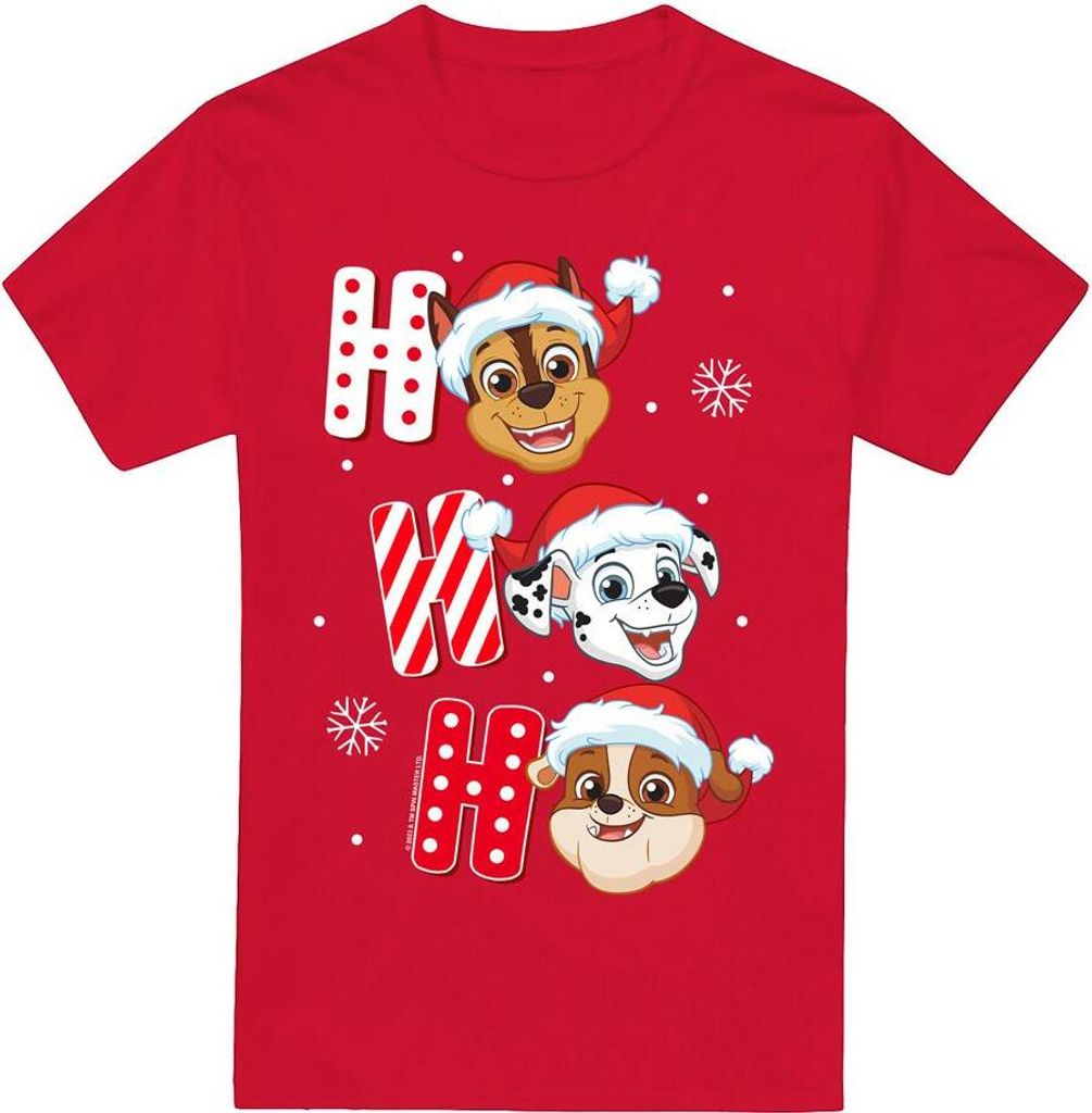 Paw Patrol - T-Shirt für Herren - weihnachtliches Design TV6419 (XL) (Rot)