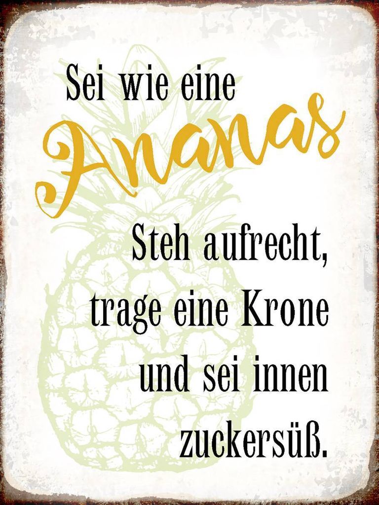 vianmo Holzschild 40x30 cm sei Ananas aufrecht zuckersüß Produktbild 