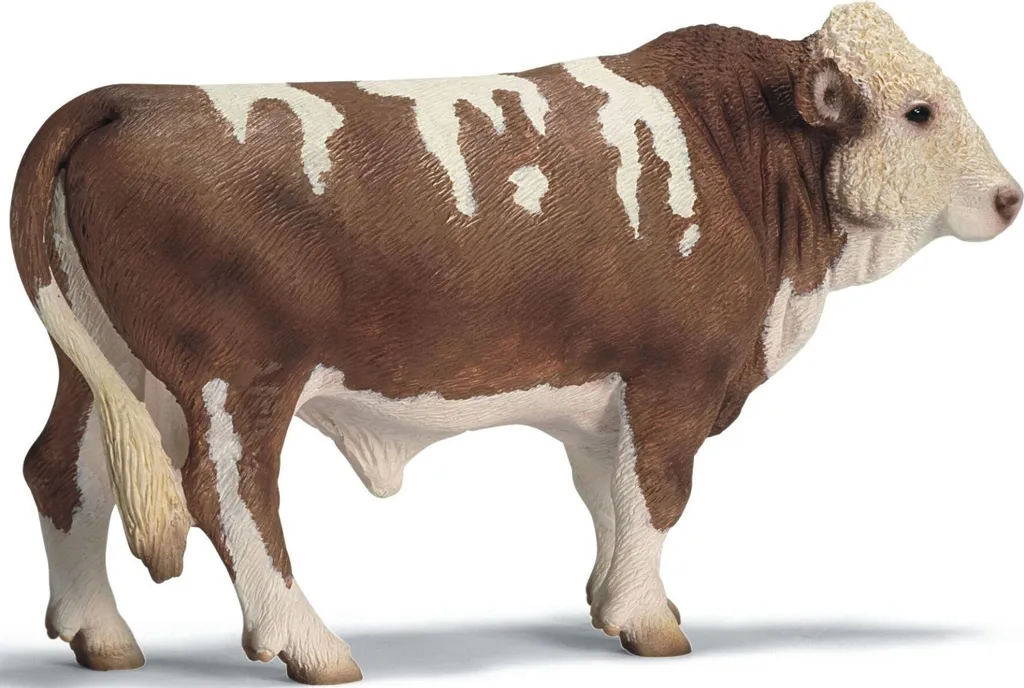 Taureau Tacheté Schleich 13640 Figurine Réaliste Peinte à la Main