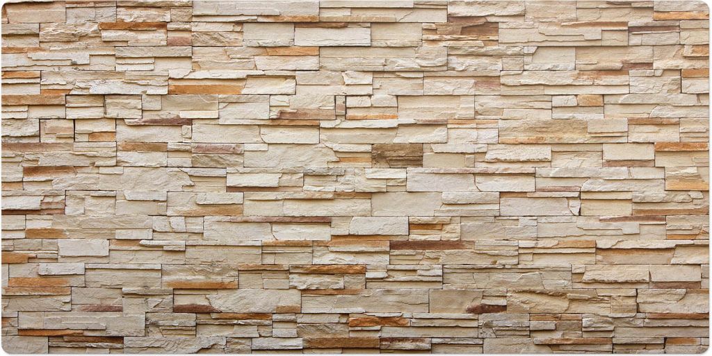 Steinmauer– Schreibtischunterlage – Schreibtisch Tischunterlage – 100x50 cm – Unterlage Groß Schreibtischmatte