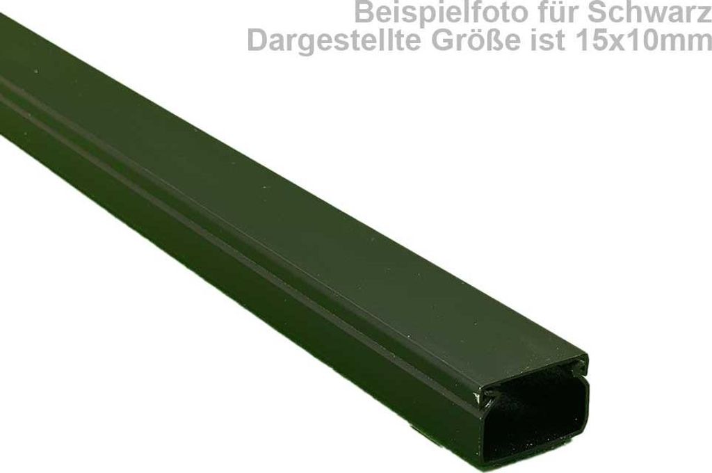 Kabelkanal 25x25 mm Schwarz – 1 m – zum Schrauben – Kunststoff