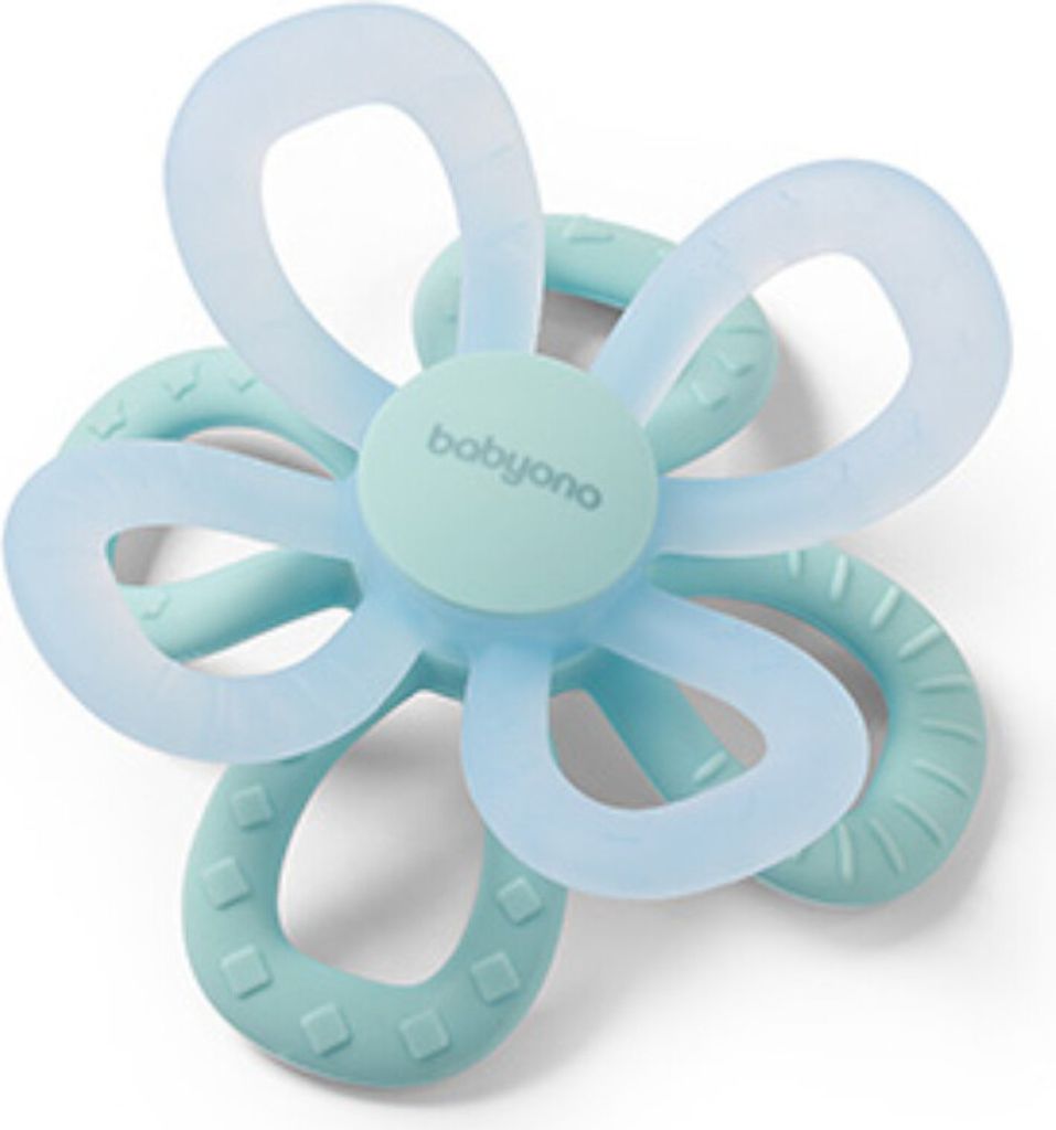 Jouet de dentition en silicone Fleur, bleu Image du produit 