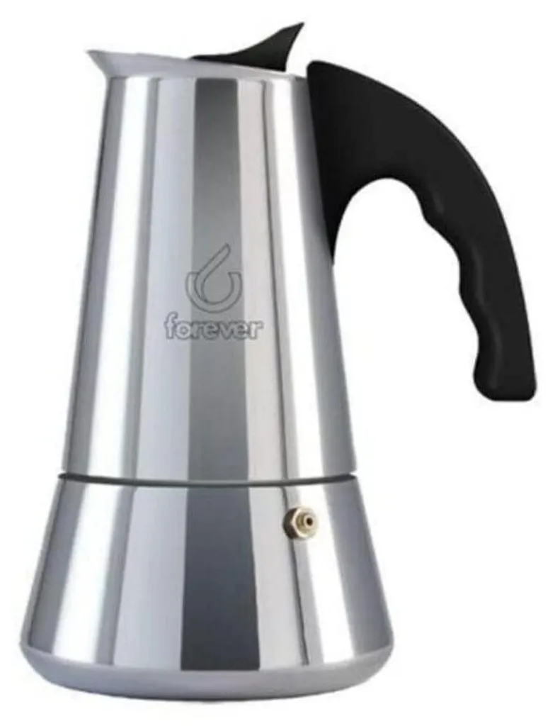 Cafetière italienne induction Forever en inox pour plaque moderne