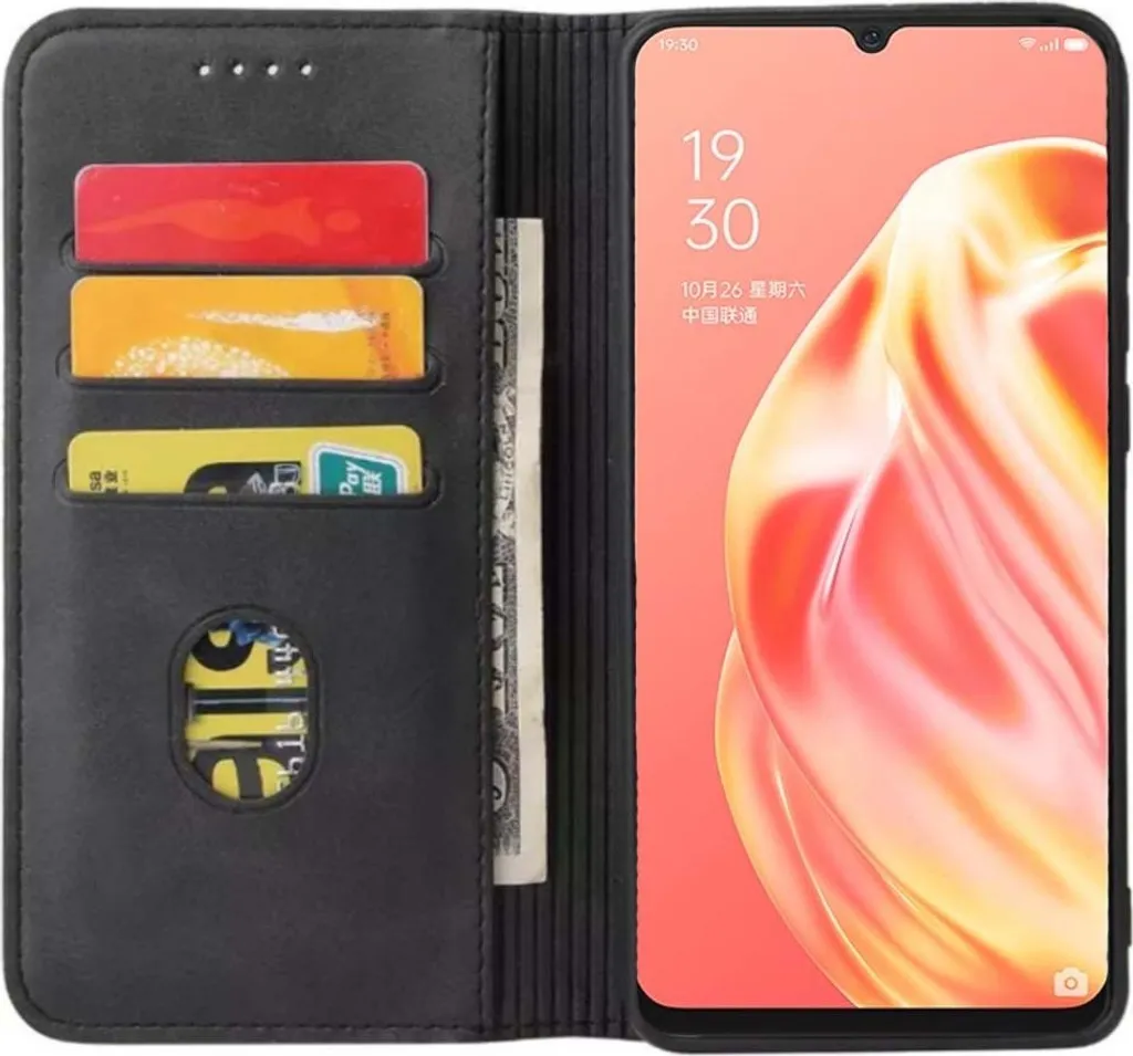 Recensione Cover Oppo A91: Custodia in Ecopelle Nera con Magnete